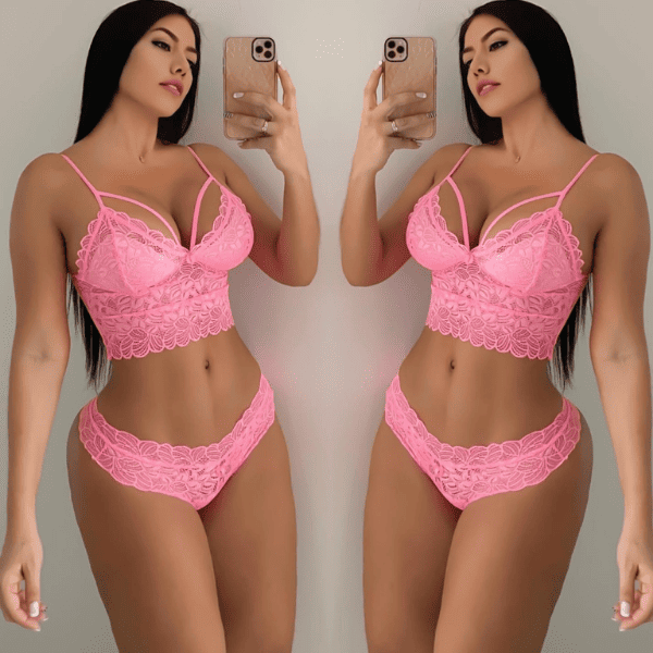 Conjunto ropa interior con encaje Mulata